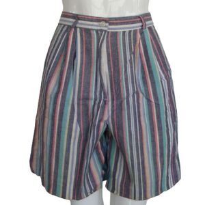 Vintage JANTZEN Shorts, 28.5" Waist, Striped, Pockets, Multicolor, Zipper